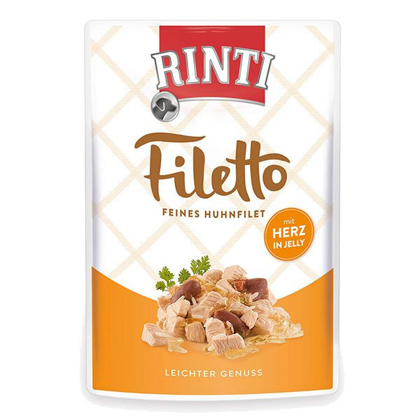 Plic RINTI Filetto Chicken + Chicken Hearts, 100g