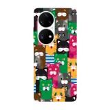 Husa compatibila cu Huawei P50 Pro model Cat world, Silicon, TPU, Viceversa, Transparent, Carcasa