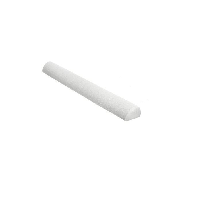 Bariera de protectie pentru patut copii Banbaloo, 12 x 19 x 132 cm, spuma cu memorie, fibra organica de bambus, alb