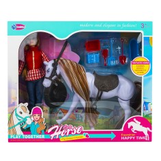 Papusa cu figurina calut si accesorii foto