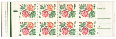 Statele Unite 1978 - trandafiri, carnet filatelic cu 16 timbre foto