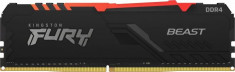Memorie Kingston Fury Beast RGB 16GB (1x16GB) DDR4 3200MHz CL16 foto