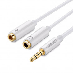 Cablu Adaptor Audio Jack 3.5mm Tata la 2xJack 3.5mm Mama Ugreen av141 0.25m