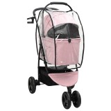 vidaXL Carucior pentru Pisici Pliante Ajustabil Roz 78 x 54 x 101 cm