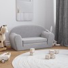 VidaXL Canapea extensibilă de copii 2 locuri, gri deschis, pluș moale 356999