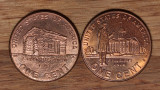 SUA - set monede comemorative - 2 x 1 penny 2009 - Abraham Lincoln - aUNc/UNC, America de Nord
