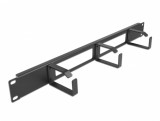 Organizator cabluri 19&quot; 1U 3 inele Negru, Delock 66657