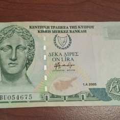 CIPRU == BANCNOTA 10 LIRE 2005