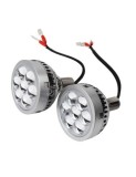 Set 2 proiectore LED 3" pentru faza lunga auto / moto cu lumina de zi DRL 35W, 12V, 3000Lm - i6