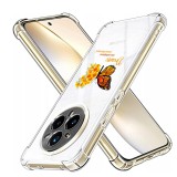 Husa antisoc pentru realme 14 pro - airbag tpu, col&Egrave;uri ranforsate- butterfly galben