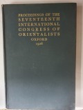 Proceedings of the Seventeenth Congress of Orientalists, Oxford, 1928