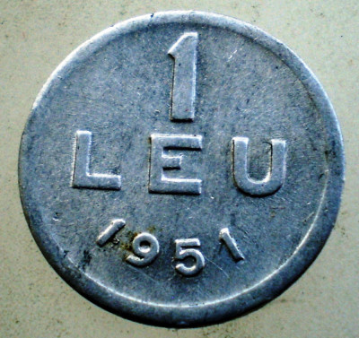 1.804 ROMANIA RPR 1 LEU 1951 foto
