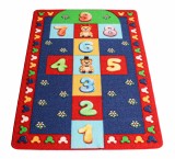 Cumpara ieftin Covor Camera Copii Model Sotron Hopscotch, Marime 100 x 150 cm, Multicolor, Inaltime Fir 6 mm, Antiderapant, Antialergic, Poliamida, Gradinita, Cresa,