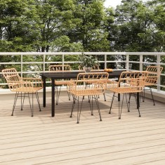 Gossi set mobilier de gradina, 7 piese, poliratan