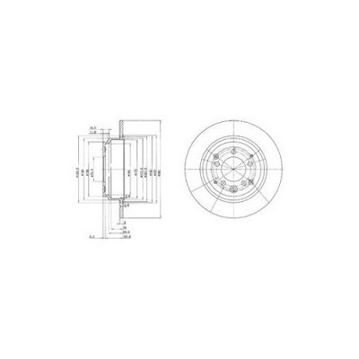 Disc frana Delphi BG3390, parte montare : Punte Spate foto