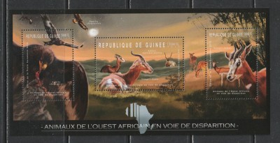 Guinea 2012 - Animale din Africa de Vest pe Cale de Disparitie S/S 1v MNH foto
