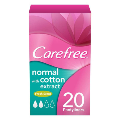 Absorbante Zilnice Carefree Panty Liners Cotton, 20 Buc/Set, Absorbante de Zi, Tampoane Zilnice, Absorbante de Zi Carefree Panty Liners Cotton, Tampoa foto