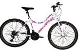 Bicicleta MTB Belderia Rose, culoare alb/roz, roata 24&quot;, cadru din otel Cod:232653000111