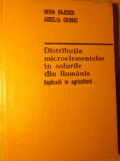 DISTRIBUTIA MICROELEMENTELOR IN SOLURILE DIN ROMANIA. IMPLICATII IN AGRICULTURA-IRINA BAJESCU, AURELIA CHIRIAC foto