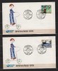 FEROE 1979 - DESENE REALIZATE DE COPII. 2 FDC-URI, C25