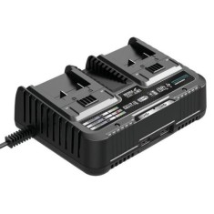Incarcator dublu pentru acumulatori, 18V, Li-ion, 2x2.3A, SAS+ALL, Dedra foto
