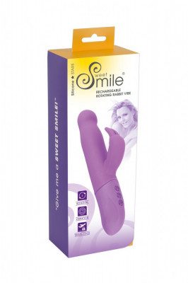 Vibrator Sweet Smile Rotating Rabbit Mov, 23 cm foto