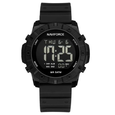 Ceas Barbati Naviforce 7110 Negru , Design Military, Functii Multiple, Alarma, Rezistent la Apa 5ATM foto