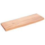 Cumpara ieftin Polita perete maro deschis 60x20x2 cm lemn masiv stejar tratat