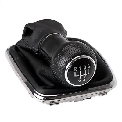 Nuca schimbator viteze + manson compatibil Volkswagen Bora MK4 1998-2004 1J0 711 113 - 5 23mm Negru foto