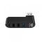 Hub USB Techsuit H17 SplitterNode, 4in1, Negru