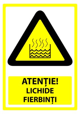 Indicator atentie lichide fierbinti foto