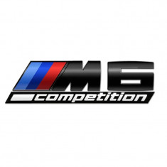 Emblema M6 Competition spate portbagaj BMW, Negru