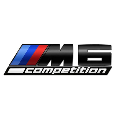 Emblema M6 Competition spate portbagaj BMW, Negru foto
