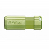 USB Flash Drive , SnG, 128GB, 2.0, VerdePinStripe, Verbatim