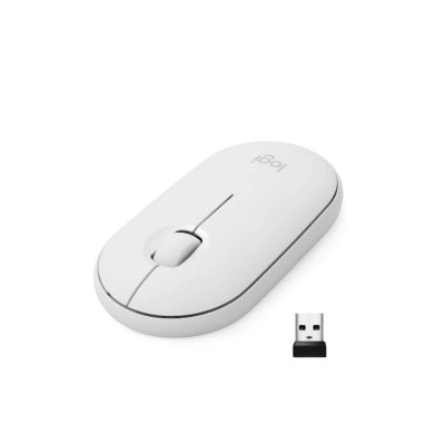 Mouse Wireless/Bluetooth Logitech Pebble M350 Alb foto