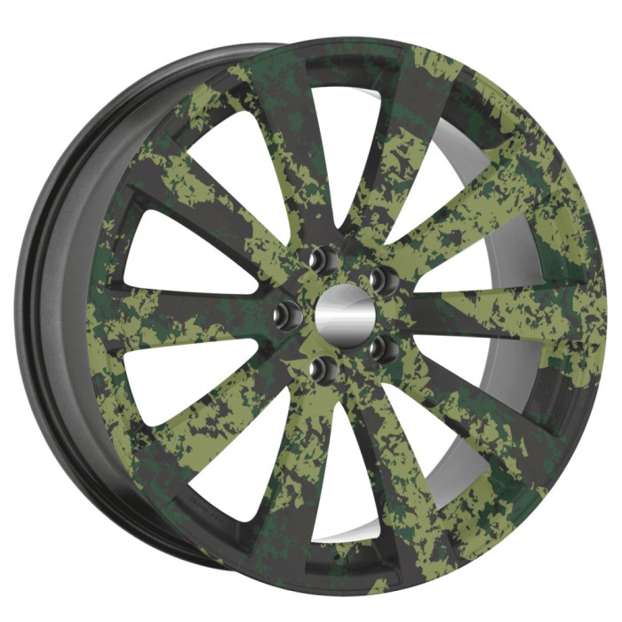 Set folii personalizare jante auto model fjt-07, 4 bucati, diametru 60 cm, imprimare ecosolvent, adeziv exterior rezistent