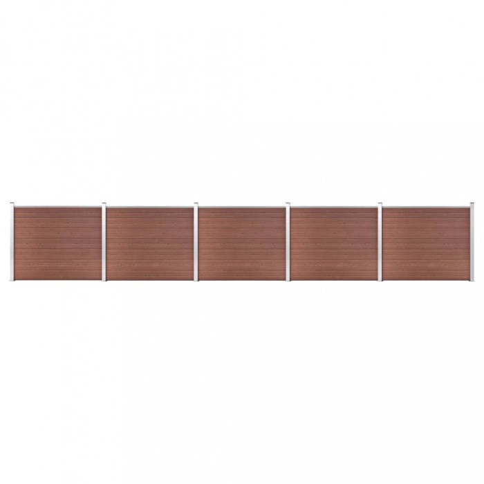 vidaXL Set panouri gard, 872x146 cm, maro, WPC