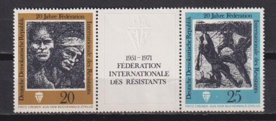 GERMANIA DEMOCRATA ARTA 1971 MI 1680-1681 MNH foto