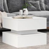 Gossi masuta de cafea cu lumini led, alb, 50x50x40 cm