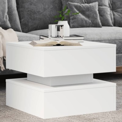 Gossi masuta de cafea cu lumini led, alb, 50x50x40 cm foto