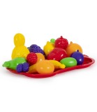 Tavă cu fructe din plastic, 15 bucăți, &icirc;n plasă