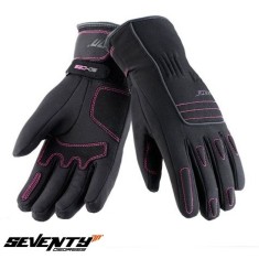 Manusi femei pentru scuter - motocicleta Urban iarna Seventy model SD-C29 negru/roz Negru/roz S (7 cm)