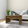 Masuta cafea Gossi, stejar fumuriu, 68x50x38 cm, lemn prelucrat, blat lemn, structura lemn