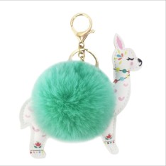 Breloc pufos sub forma de alpaca foto