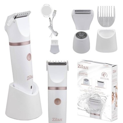 Epilator electric profesional, QUIRITIS, 3 in 1, incarcare USB, alb / ZLN 8740 Autonomie 60 Min, Alb foto