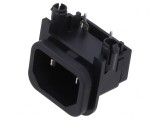 Conector de alimentare AC 10A 250V IEC 60320 THT