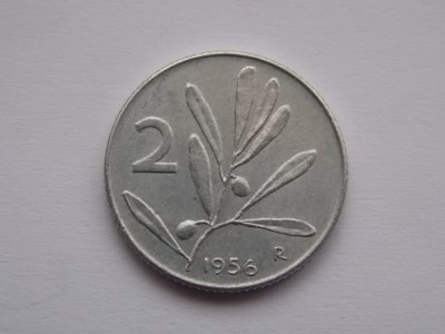 2 LIRE 1956 ITALIA foto