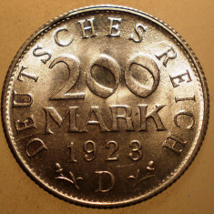 7.738 GERMANIA WEIMAR 200 MARK 1923 D AUNC