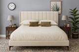 Pat Tossino 160x200 cm Tapitat Catifea Nuanta Ivory Somiera Inclusa (cod:L17-01-ivory)