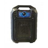 Boxa Portabila Cu Difuzor 6 inch - 15 cm , Bluetooth , Lumini LED , Cititor USB , Card , Negru, Portabil